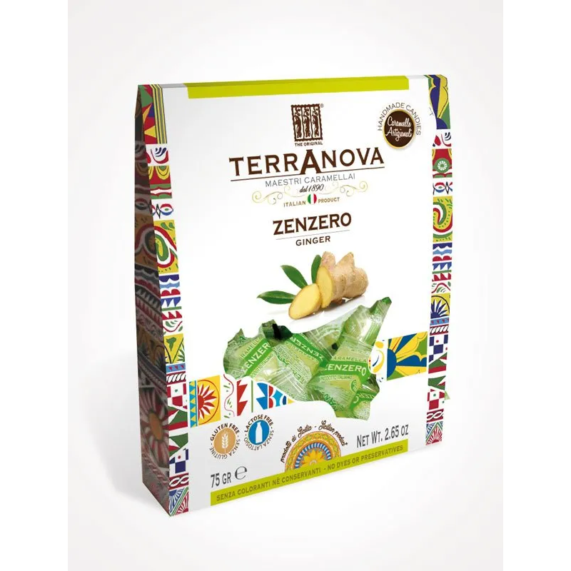 Bonbons au gingembre sicilien 75 gr Bonbons au gingembre sicilien 75 gr