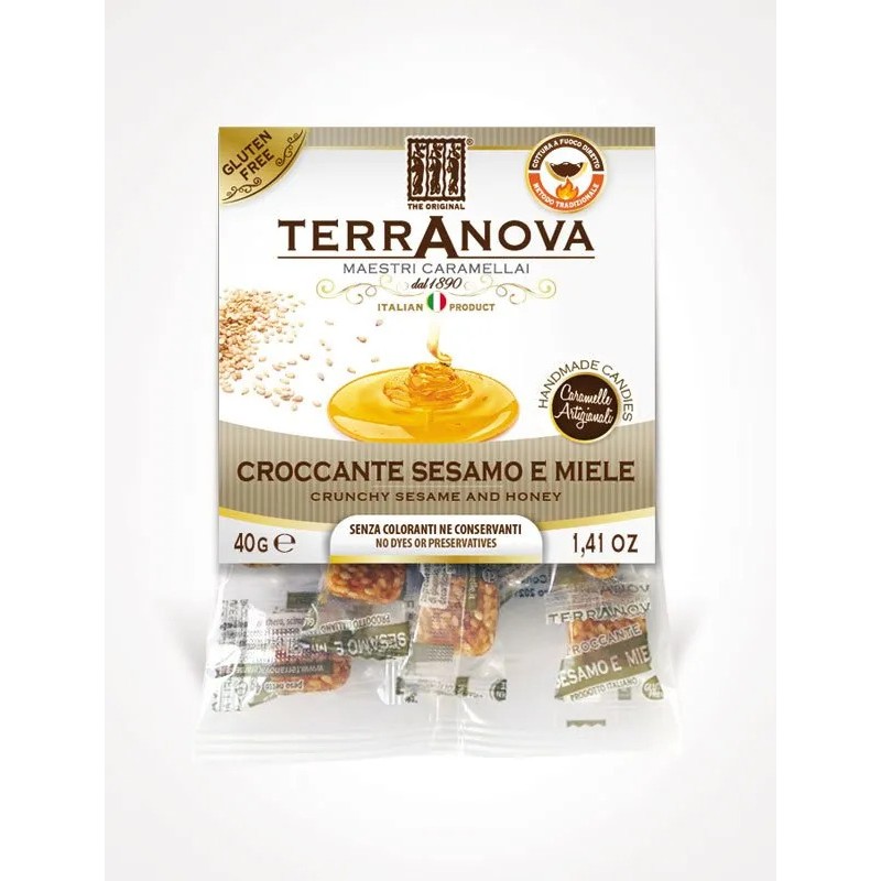 Bonbons Croquants au Sésame et au Miel 40 gr Bonbons Croquants au Sésame et au Miel 40 gr